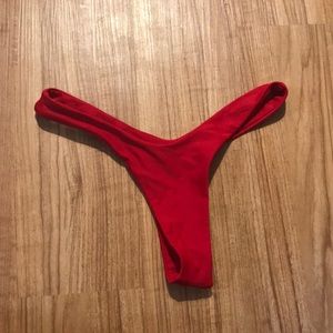 Red thong bikini bottom